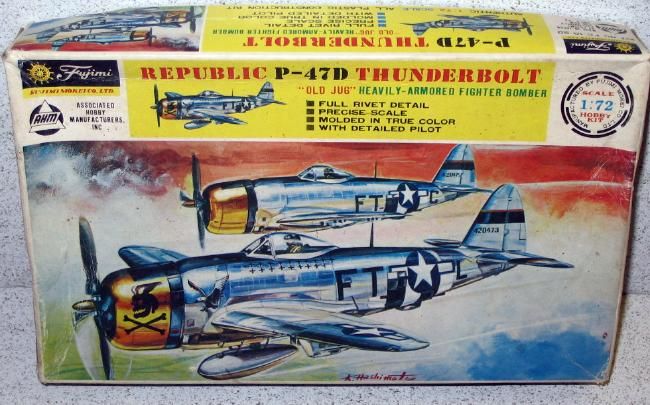 Vintage Fujimi AHM P 47D THUNDERBOLT Kit 1/72 Unbuilt  