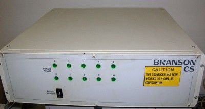 BRANSON CS 10 CHANNEL ULTRASONIC WELDER SEQUENCER USED  