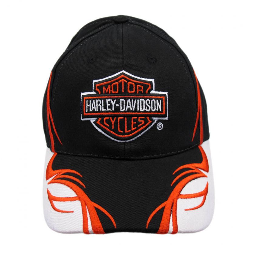 Embroidered Harley Davidson Tribal Flame Baseball Cap  