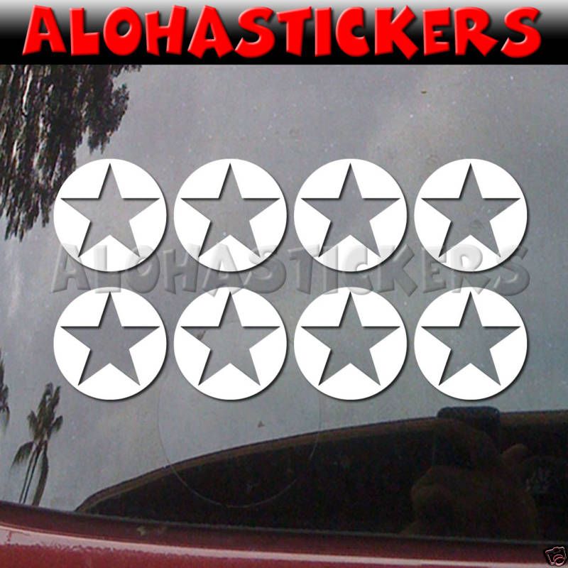 Xsmall WW2 MILITARY ARMY STAR Vinyl Decal Sticker M48X  