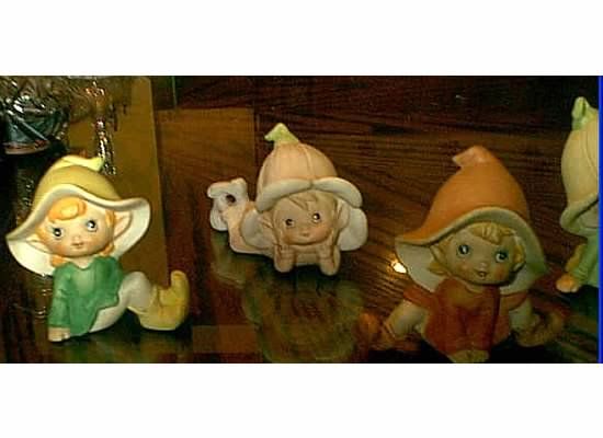 VINTAGE HOMCO PIXIES #5213 & #5615 SWEET BOYS & GIRLS  