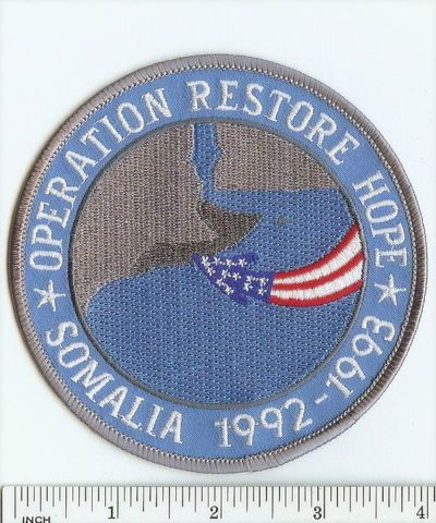 PATCH Operation Restore Hope SOMALIA Army USMC USAF USN  