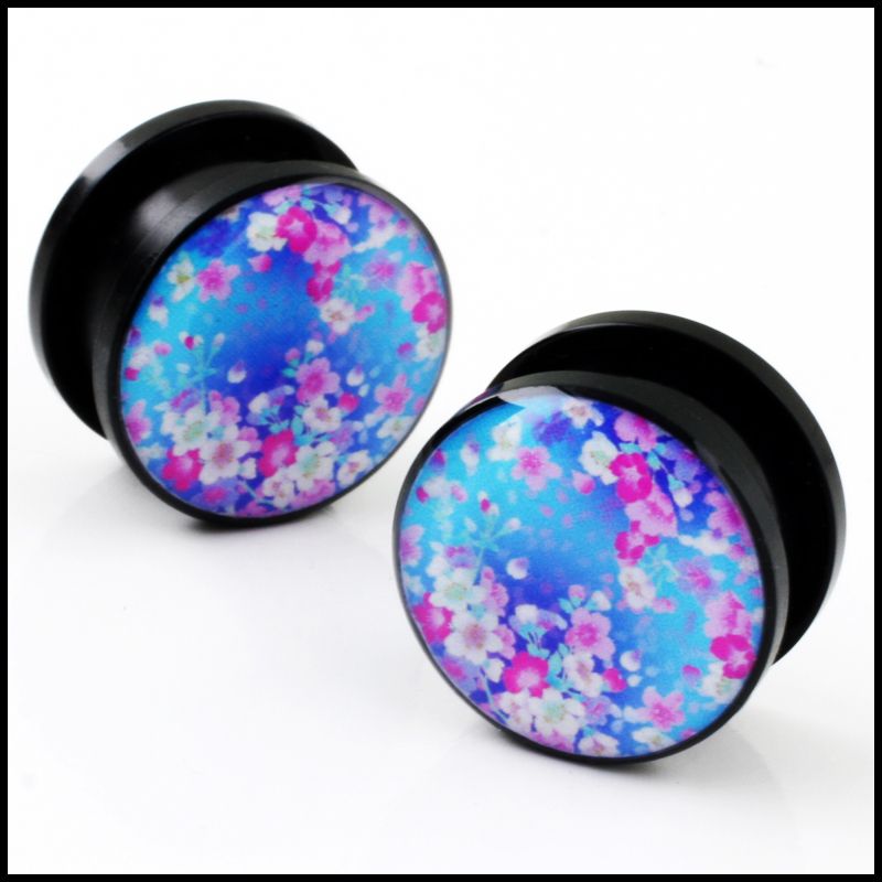 Japanese Spring Flower Blossom EAR Flesh PLUGS GAUGES  