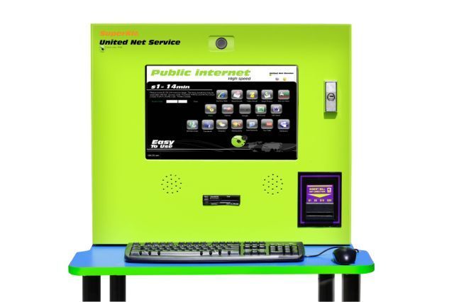 SuperKio 777 Pro Pay per Use Public Internet Kiosk  