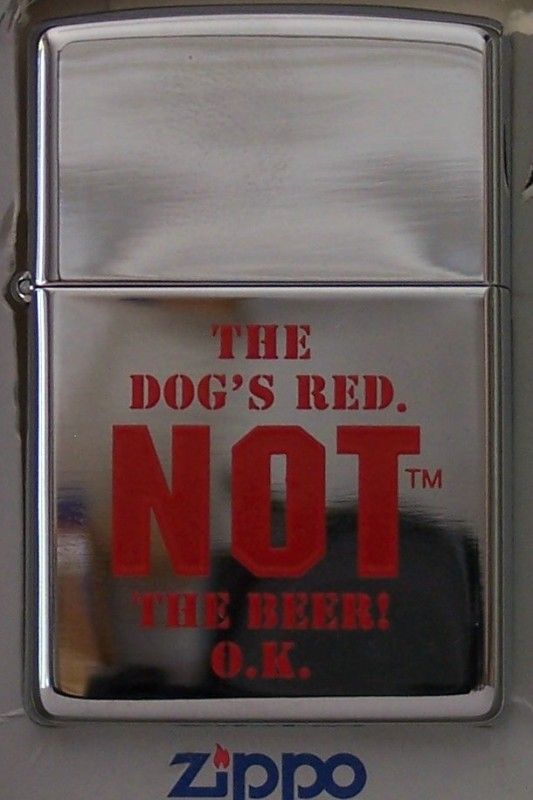 Zippo Lighter RED DOG THE DOGS RED NOT THE BEER O.K.  