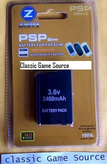 ZION PSP 3000 Rechargeable Battery 3.6v Volt Lithium 2200 mAh Extended 