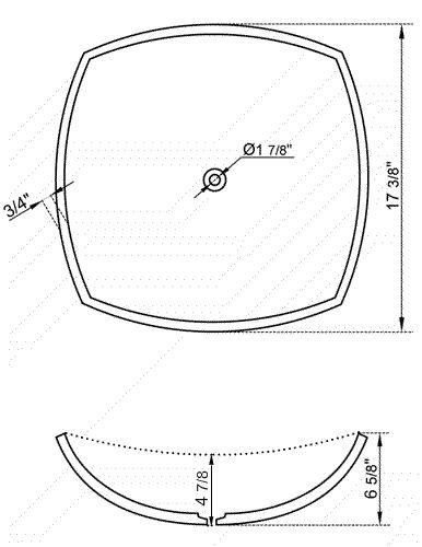 Square Stone Bowl DLVNF 074 NEMQ. Small bathroom sink 815324016176 