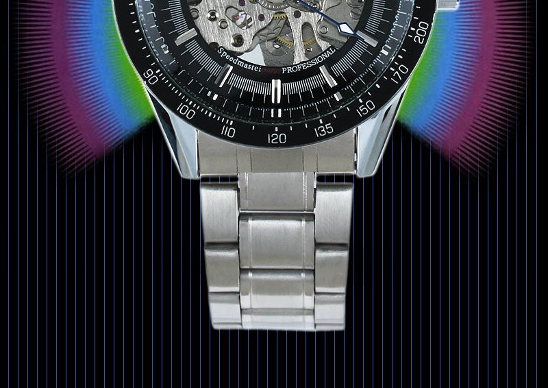 new WINNER automatic mechanical skeleton men boy stainless steel case 