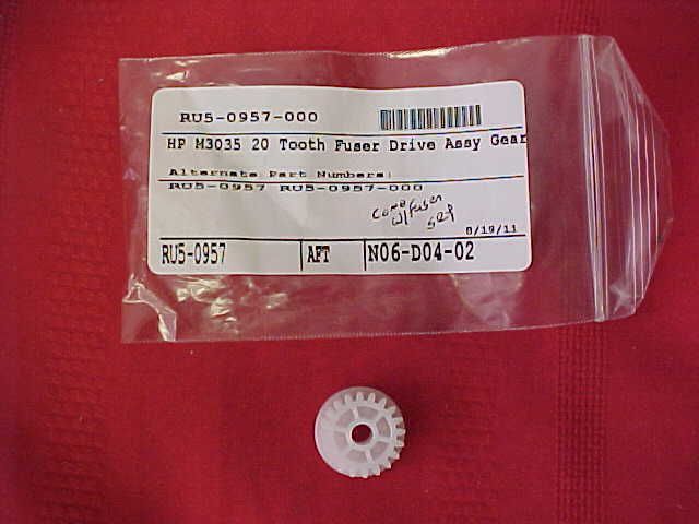 HP P3005 M3035 20 TOOTH FUSER DRIVE GEAR RU5 0957  