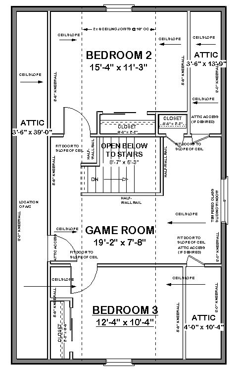 Complete House Plans  1610 sq ft  3 beds + 1 bath  