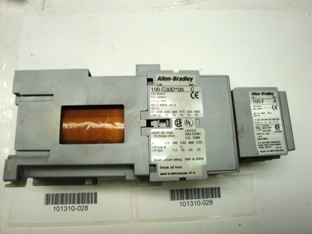 This auction is for 1 Allen Bradley C30 Contactor 100 C30DJ00 24 VDC 