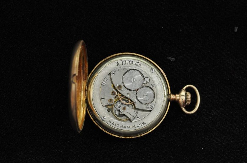 VINTAGE 10S WALTHAM POCKET WATCH GRADE 1015 KEEPING TIME  