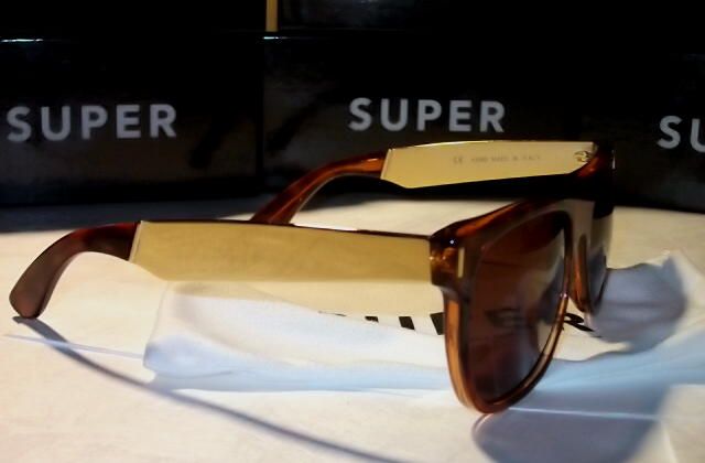 RetroSuperFuture SUPER FLAT TOP SUNGLASSES HAVANA GOLD 378 AUTHENTIC 