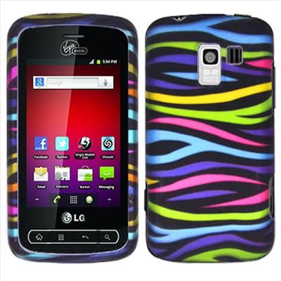 Rainbow Zebra Hard Case Cover for Sprint LG Optimus Slider LS700 