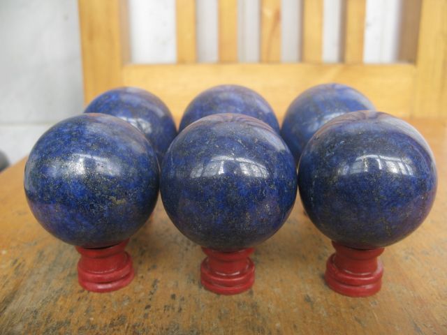 AAA++NATURAL preety Lapis Lazuli crystal SPHERE BALL+STAND  