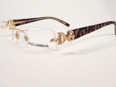 1158 B 51 16 AUTHENTIC Dolce & Gabbana glasses Gold Rimless 