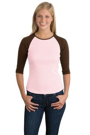 DISCONTINUED DT Jr Ladies 3/4 Sleeve Raglan Tee. DT206  