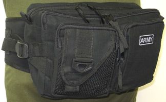 ARMY Fanny Pack Belt Bag US Military w/Patch/Badge 11B  