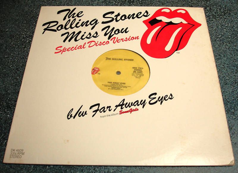 ROLLING STONES 12 Inch Disco Single MISS YOU /FAR AWAY  