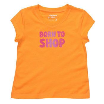 NWT Toddler Girls OshKosh Born To Shop Tee  Was $12.00  