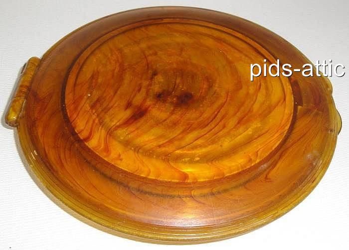 Unusual Large 5 Antique Faux Tortoise Shell Celluloid Compact Vintage 