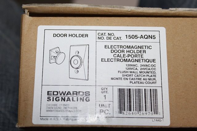 EDWARDS 1505 AQN5 ELECTROMAGNETIC DOOR HOLDER NIB  