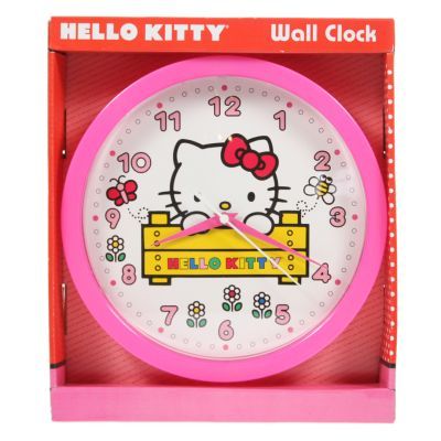 Sanrio Hello Kitty Wall Clock Analog Girls Kids Playroom Bedroom Tell 