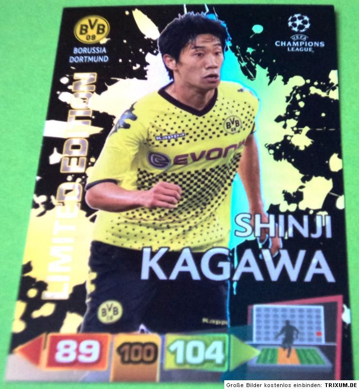 Kagawa Dortmund LIMITIERT Champions League CL 2011 2012 Adrenalyn 