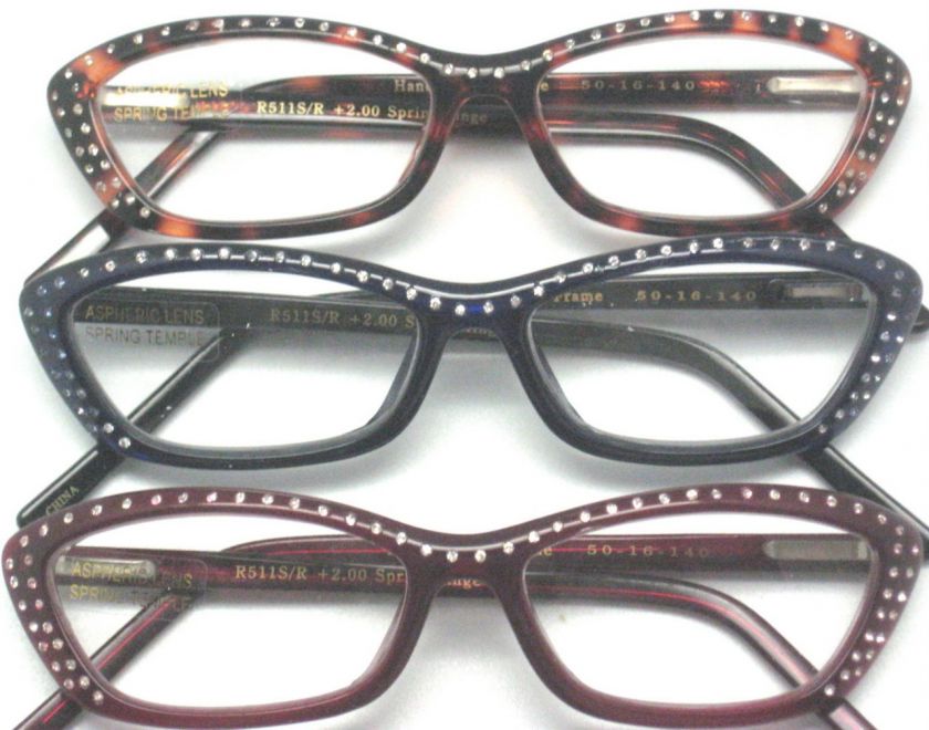 GALAXY CATEYE Rhinestone Reading Glasses Readers 2.0  