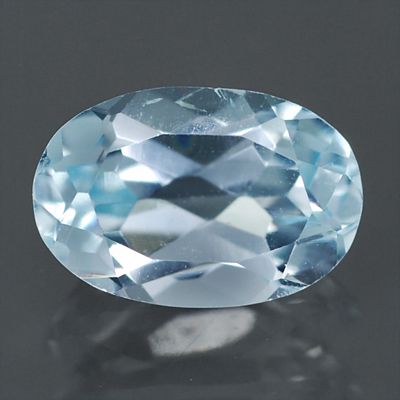 ONLY $1.99/1pc 6x4mm NATURAL LIGHT SWISS BLUE TOPAZ, Brazil  