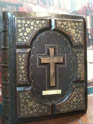 ANTIQUE HOLY CATHOLIC BIBLE 1863 HAYDOCK DOUAY RHEIMS W/ DUNNIGAN 