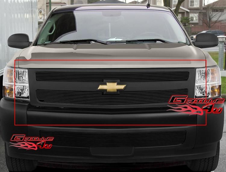 07 11 2011 Chevy Silverado 1500 Black Billet Grille  