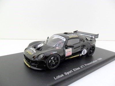 SPARK 1/43 S1224 LOTUS SPORT ELISE #1 PRESENTATION 1999 BLACK 