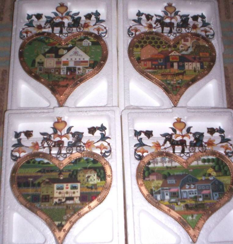 CHARLES WYSOCKI ~ SET of PEPPERCRICKET PLATES 1,2,3,& 4  