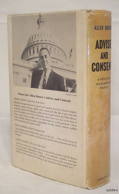 Advise and Consent ~ Allen Drury ~ Early Printing ~ Pulitzer Prize 