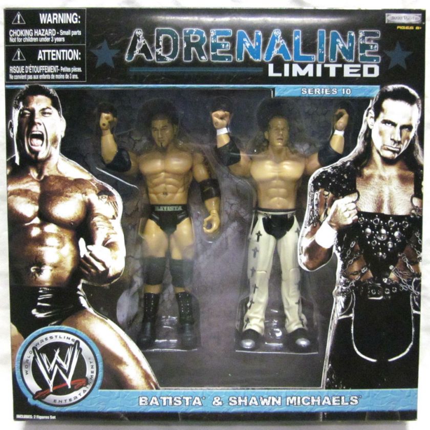 WWE Jakks SHAWN MICHAELS & BATISTA 2 Pack ADRENALINE LIMITED Figures 