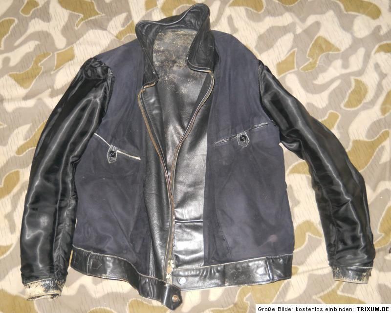 WW2 ORIGINAL GERMAN LUFTWAFFE LEATHER FLIGHT & MOTORCYCLE JACKET 