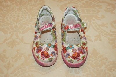 LELLI KELLY Size 29 UK 11 Shoes Velcro Fastening Sparkly Sequined 