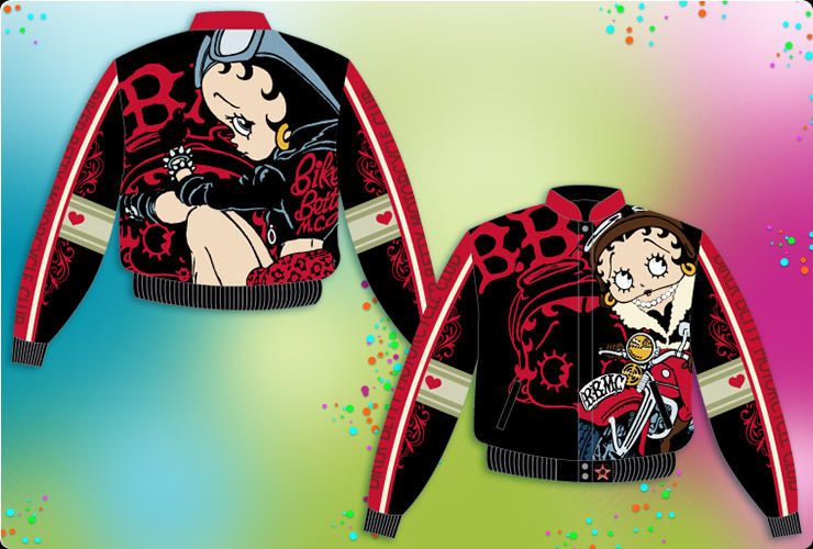 Betty Boop Biker Motorcycle Club Ladies Jacket JH Design  