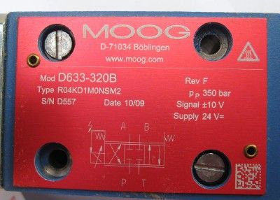 NIB Moog D633 320B Direct Drive Servo Valve 2 Year Warranty