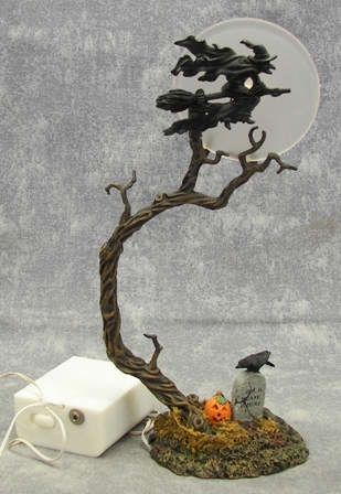 Dept 56 Snow Village Halloween WITCH BY THE LIGHT OF THE MOON #56 