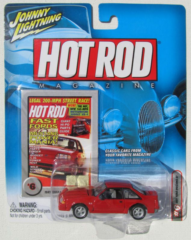 JOHNNY LIGHTNING HOT ROD MAGAZINE1987 MUSTANG GT 5.0 #6  