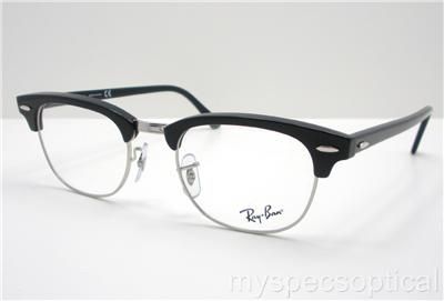 Ray Ban RB 5154 2000 49 Clubmaster Black Eyeglass Frame New 100% 