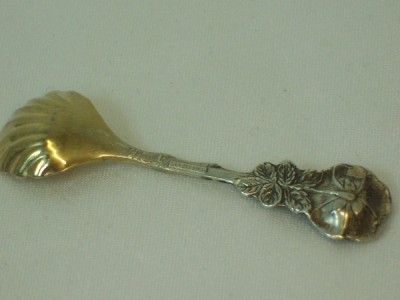 Reed Barton Sterling Salt Spoon Floral Series Wildrose  