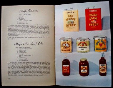 Vintage Oelerich Sweet Secrets Old Manse Syrup Cookbook  