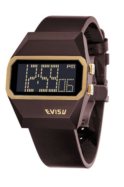 Evisu SADAO Quartz Stainless Steel Leather Strap Four Colors