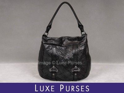 NWT Treesje Sebastian Hobo Tote   Black Leather  