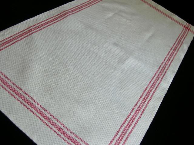 c1910 X MAS RED/WHITE LINEN HAND TOWEL RUNNER German^i^  