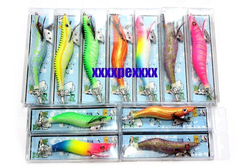 11 x Squid Jigs Cuttlefish 3.5/2.5 Lure Fishing Hook L2  