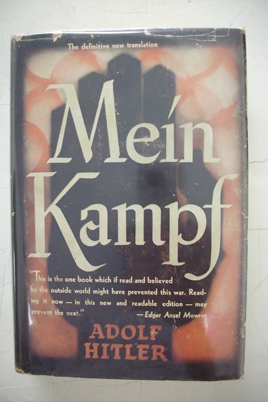 1943 MEIN KAMPF w DUSTJACKET *Adolf Hitler *WWII *VG+  